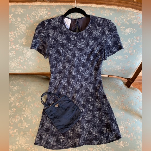 Vintage 1996 Laura Ashley Mini Dress Babydoll - Picture 2 of 6